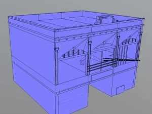 старое здание 925 3D Модель