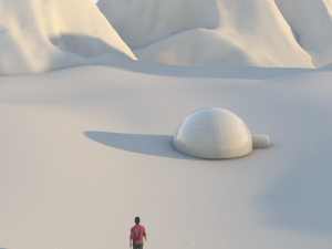 snow mountains landscape 3D Model
