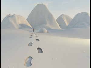 snow mountains landscape 3D 모델