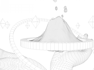 cartoon mountain scene 3Dモデル