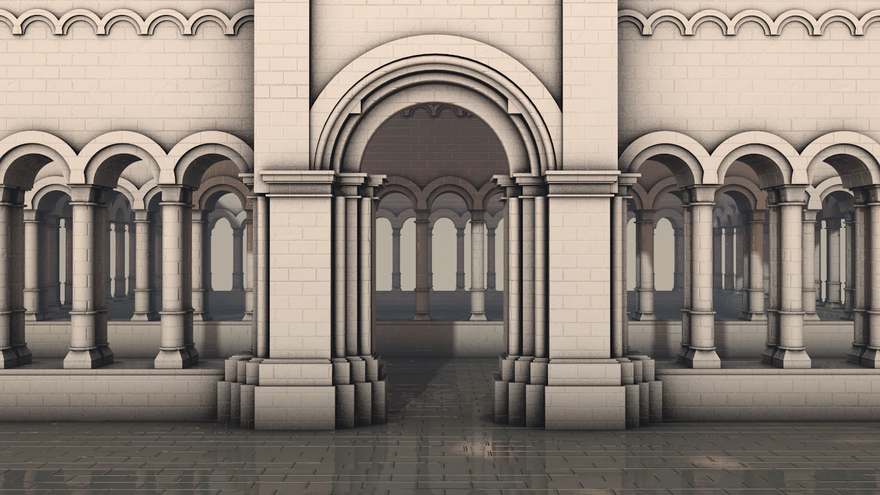 royal gateway 3D Model .c4d .max .obj .3ds .fbx .stl .blend 