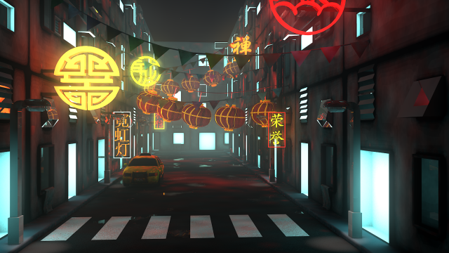 china town 3D 模型 .c4d .max .obj .3ds .fbx .stl .blend 