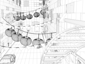 china town 3D 模型