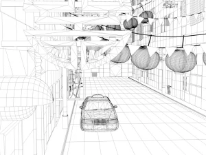 china town 3D Model