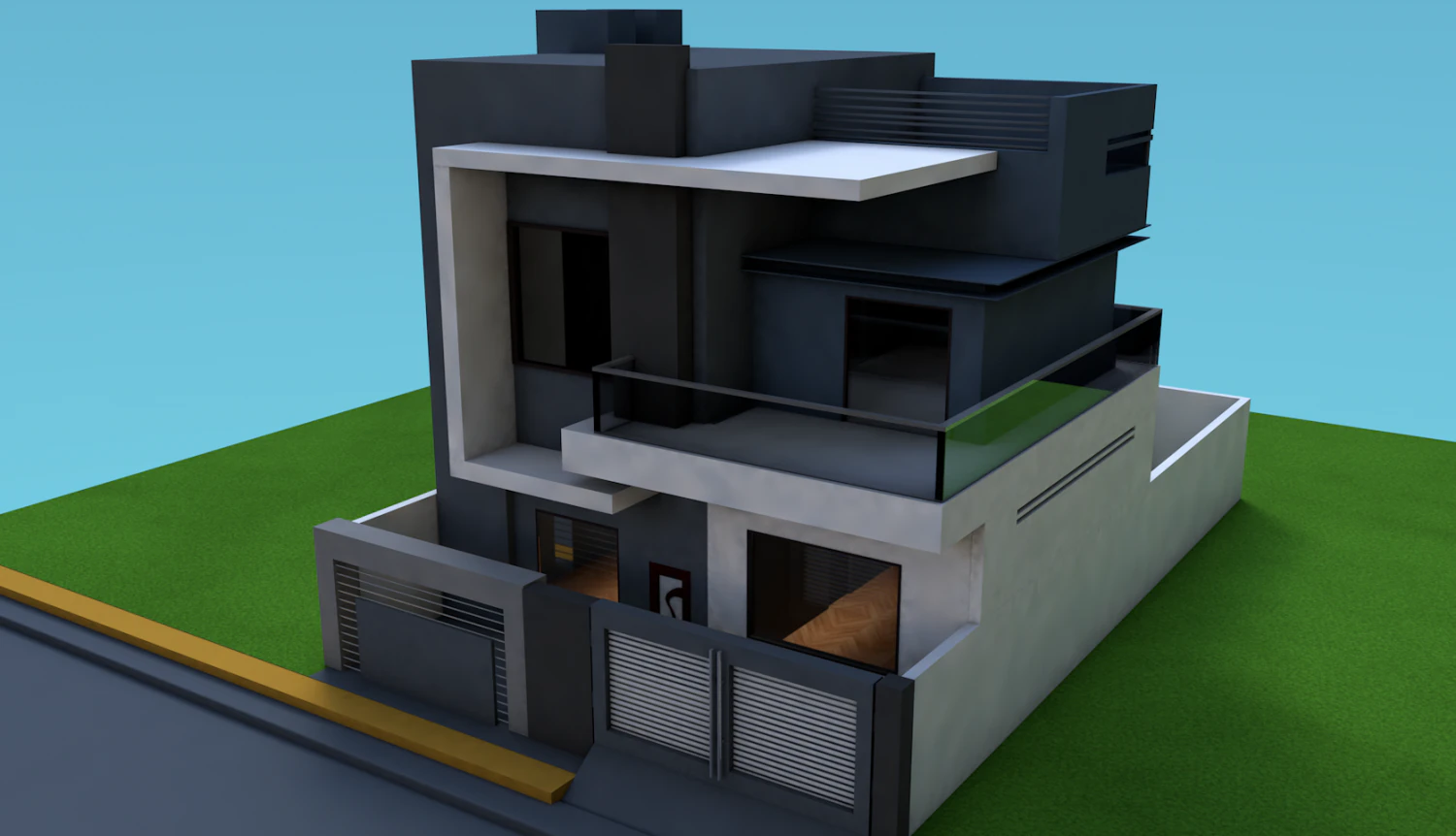 house exterior 3D Model .c4d .max .obj .3ds .fbx .stl .blend 