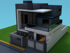 exterior da casa Modelo 3D