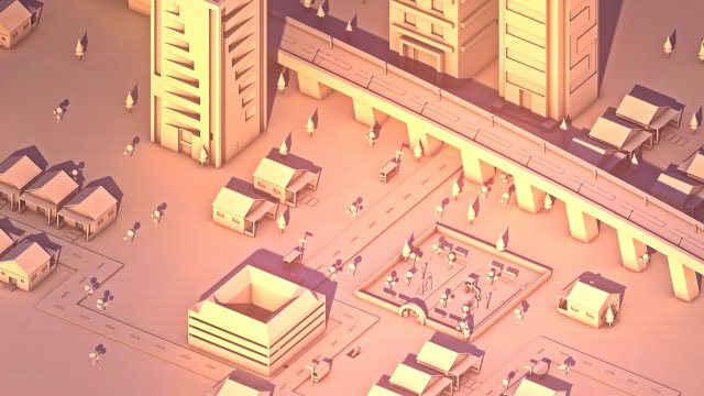 white city Model 3D .c4d .max .obj .3ds .fbx .stl .blend 