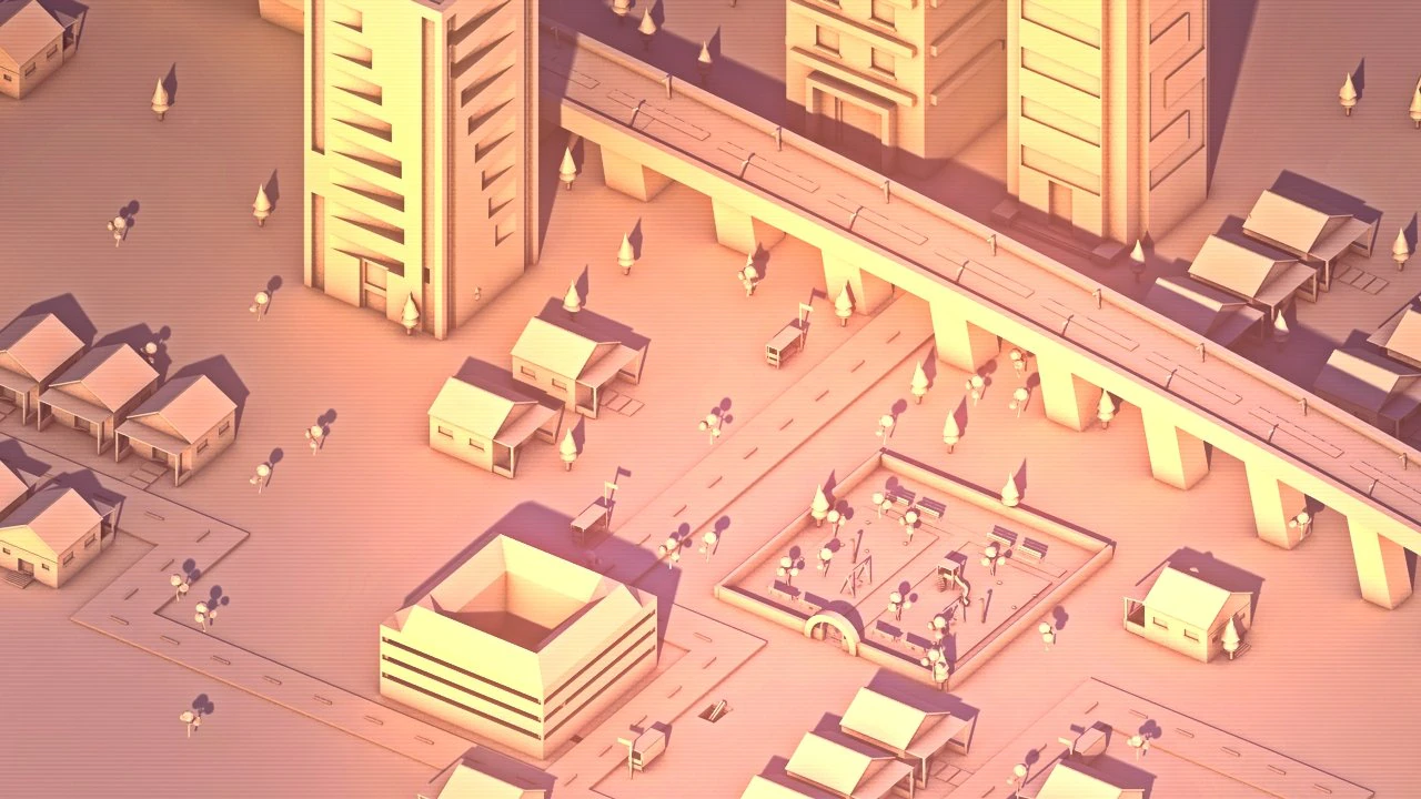 white city 3D Model .c4d .max .obj .3ds .fbx .stl .blend 