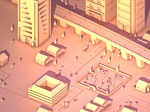 white city 3D-Modell