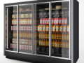 Vertical Glass Door Fridge Black 3D Model