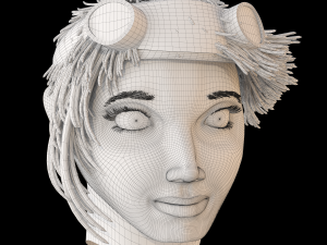 the head of a girl 3D Model