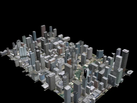 Winderige stad 1 3D Model