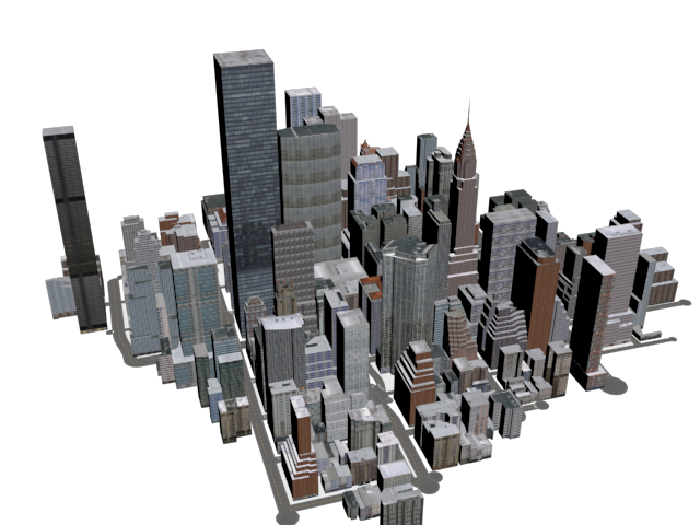 뉴욕시 33 3D 모델 .c4d .max .obj .3ds .fbx .stl .blend 