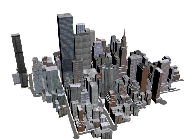 New york city 33 3D Model .c4d .max .obj .3ds .fbx .stl .blend 