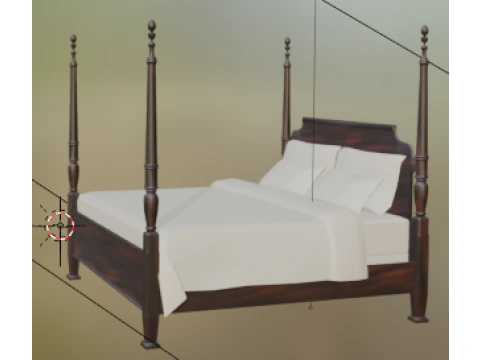 King bed 1 3D Model