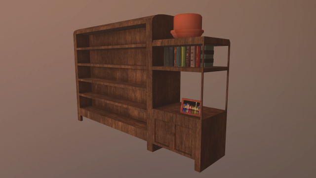 bookshelf 3D Model .c4d .max .obj .3ds .fbx .stl .blend 