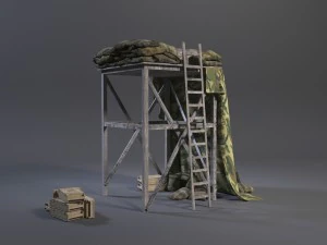 reference point military observation tower 3D Model
