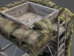 punto di riferimento torre di osservazione militare Modello 3D