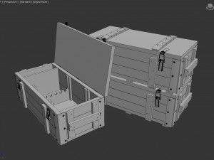 military boxes for ak-47 3D Модель