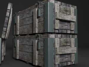 military boxes for ak-47 3D Модель