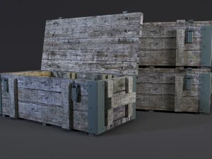 military boxes for ak-47 3D Model