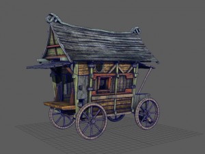 fancy medieval caravan 3Dモデル