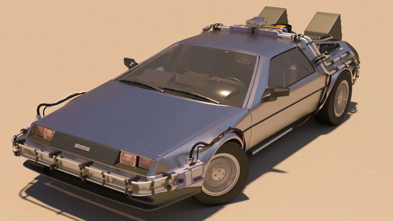back to the future delorean 3D Model .c4d .max .obj .3ds .fbx .stl .blend 