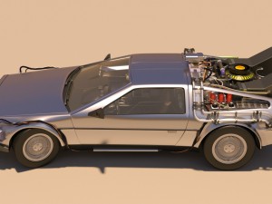 back to the future delorean 3D Model
