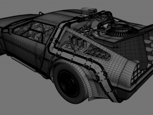 back to the future delorean 3D Model