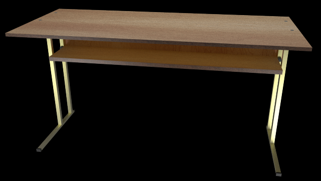 wooden school desk 3D Model .c4d .max .obj .3ds .fbx .stl .blend 