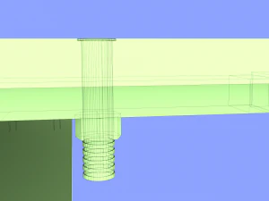 carteira escolar de madeira Modelo 3D