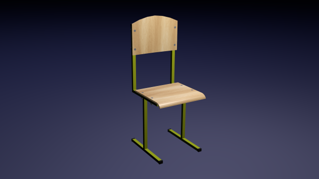 wooden classroom Modèle 3D .c4d .max .obj .3ds .fbx .stl .blend 