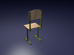 wooden classroom Modèle 3D