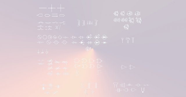 100 electrical electronic circuit symbols Modelo 3D .c4d .max .obj .3ds .fbx .stl .blend 