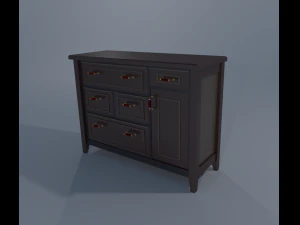 dresser and nightstand 3D Model