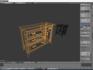 dresser and nightstand 3D Модель
