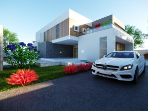 Modern villa 3D मॉडल