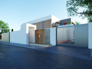 Modern villa 3D मॉडल
