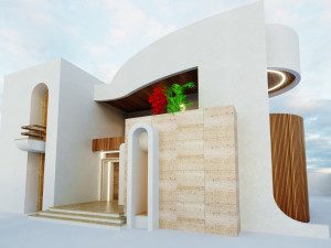 Modern villa model in modern Arabic style Model 3D