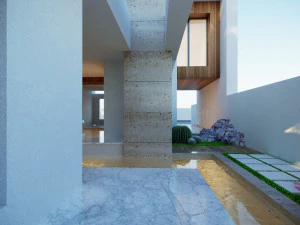 Modern model of a modern villa in the middle style 3D Model