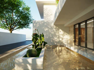 Modern model of a modern villa in the middle style 3D Model