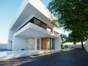 Modern model of a modern villa in the middle style 3D Модель