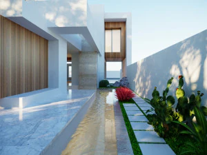 Modern model of a modern villa in the middle style 3D Model