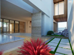 Modern model of a modern villa in the middle style 3D Model