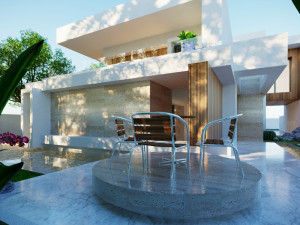 Modern model of a modern villa in the middle style Modèle 3D