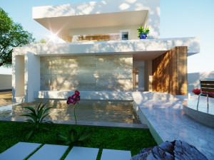 Modern model of a modern villa in the middle style Modèle 3D