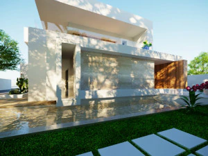 Modern model of a modern villa in the middle style 3D Model
