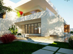 Modern model of a modern villa in the middle style 3D Model