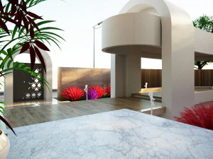 Modern villa curves 411 3D Model