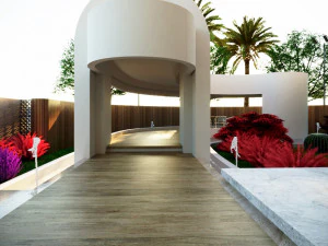 Modern villa curves 411 3D Model